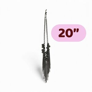 Elegant Silver Tassel Pendant Necklace – 20”